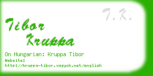 tibor kruppa business card